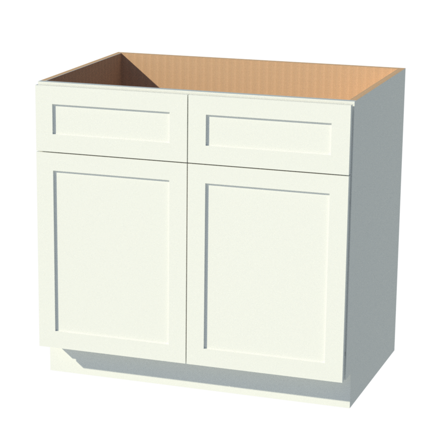 Beautiful White and Espresso Shaker Cabi