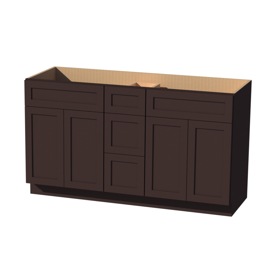 Beautiful White and Espresso Shaker Cabi