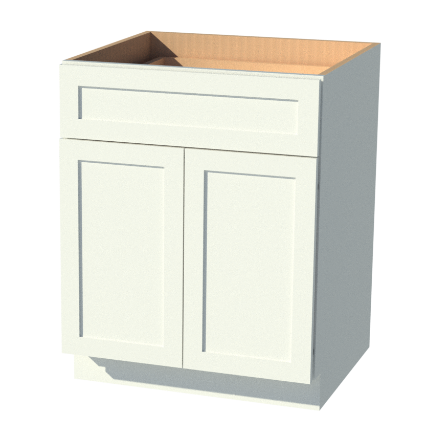 Beautiful White and Espresso Shaker Cabi