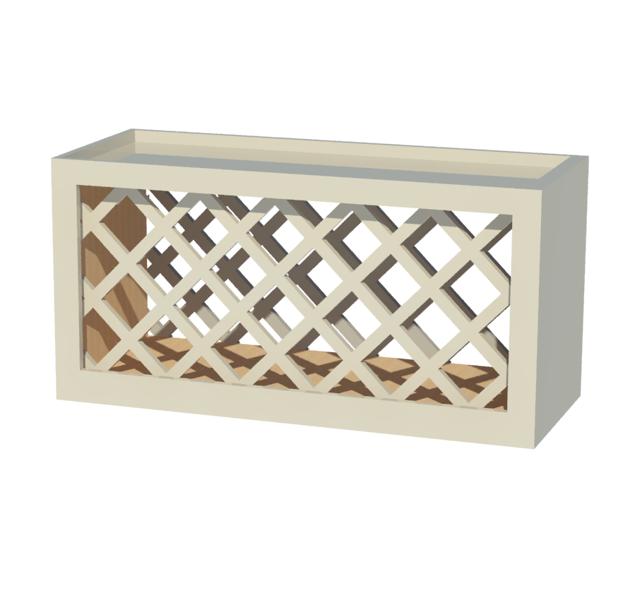 Vanilla Raised Panel 36" W x 15" H x 12" D Wine Rack Cabinet