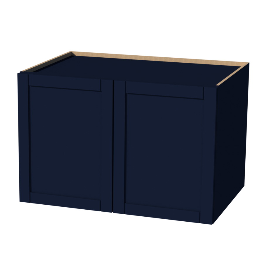 Shaker Navy Blue 36"W x 24"H x 24"D Wall Cabinet