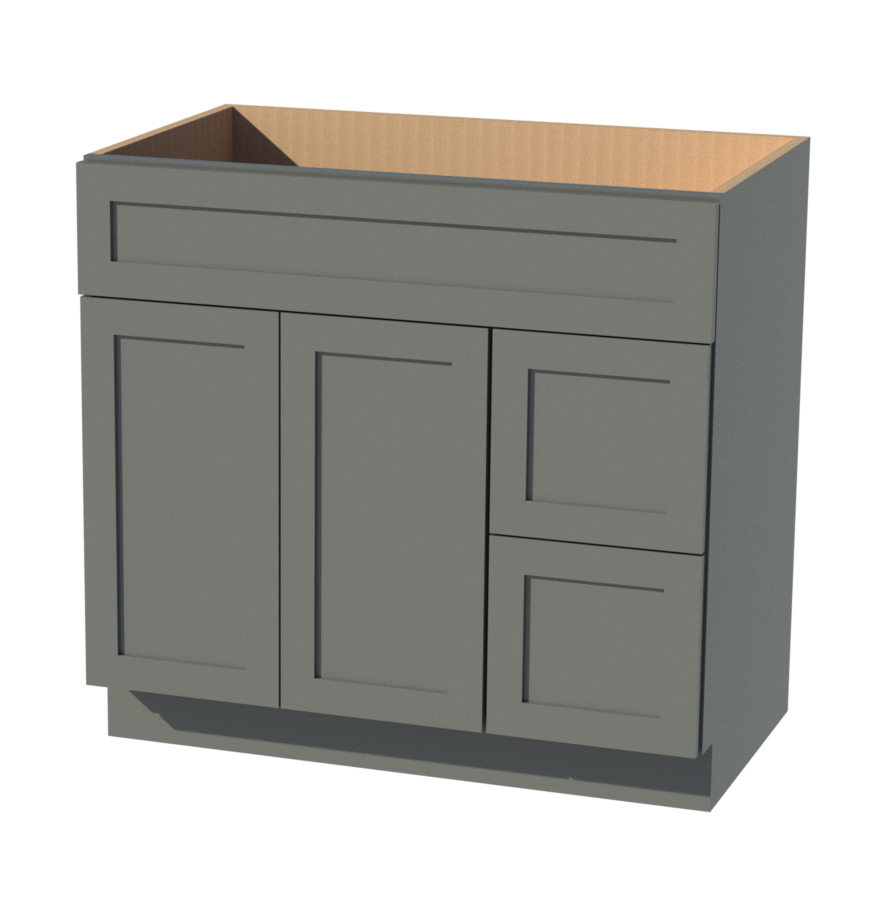 Beautiful White and Espresso Shaker Cabi