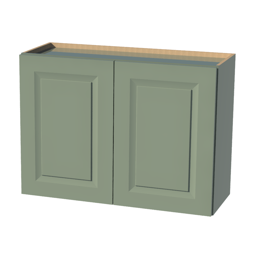 Olive Green  33"W x 24H x 12"D Wall Cabinet