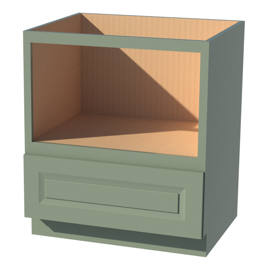 Olive Green  30" W x 34.5" H x 24" D Microwave Base Cabinet