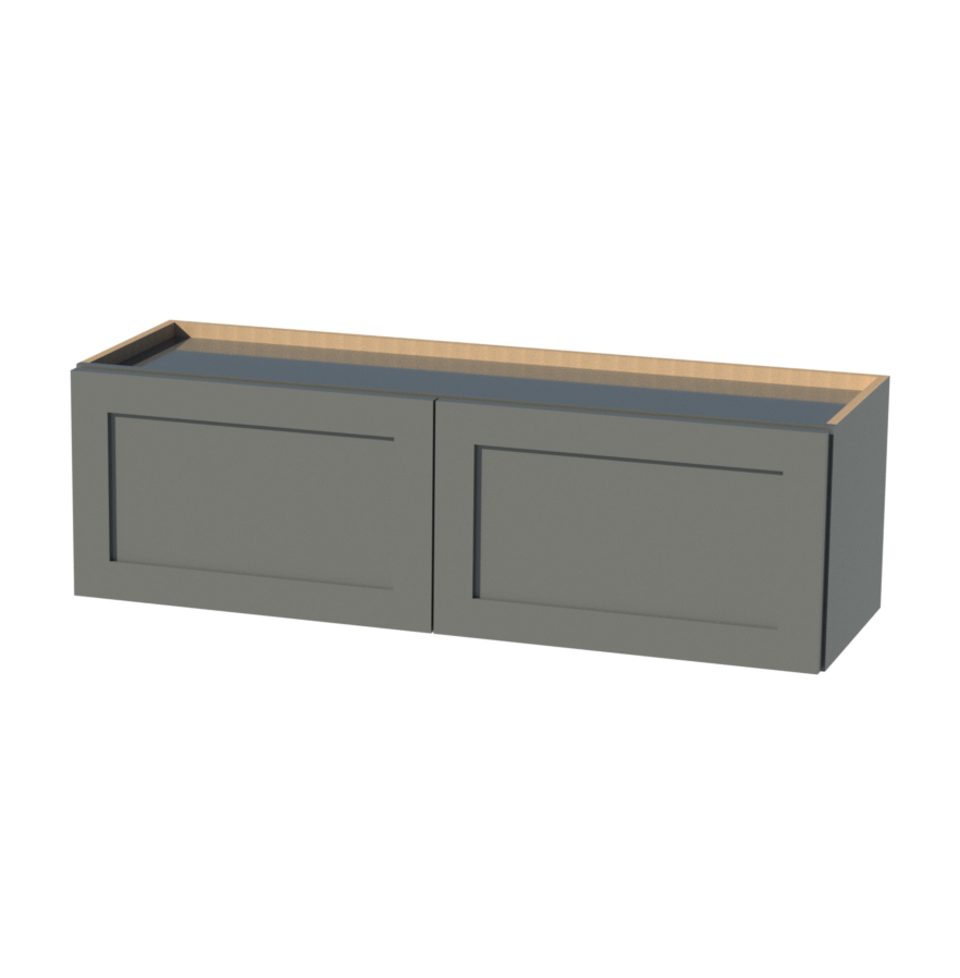 Shaker Grey 39"W x 12"H x 12"D Wall Cabinet