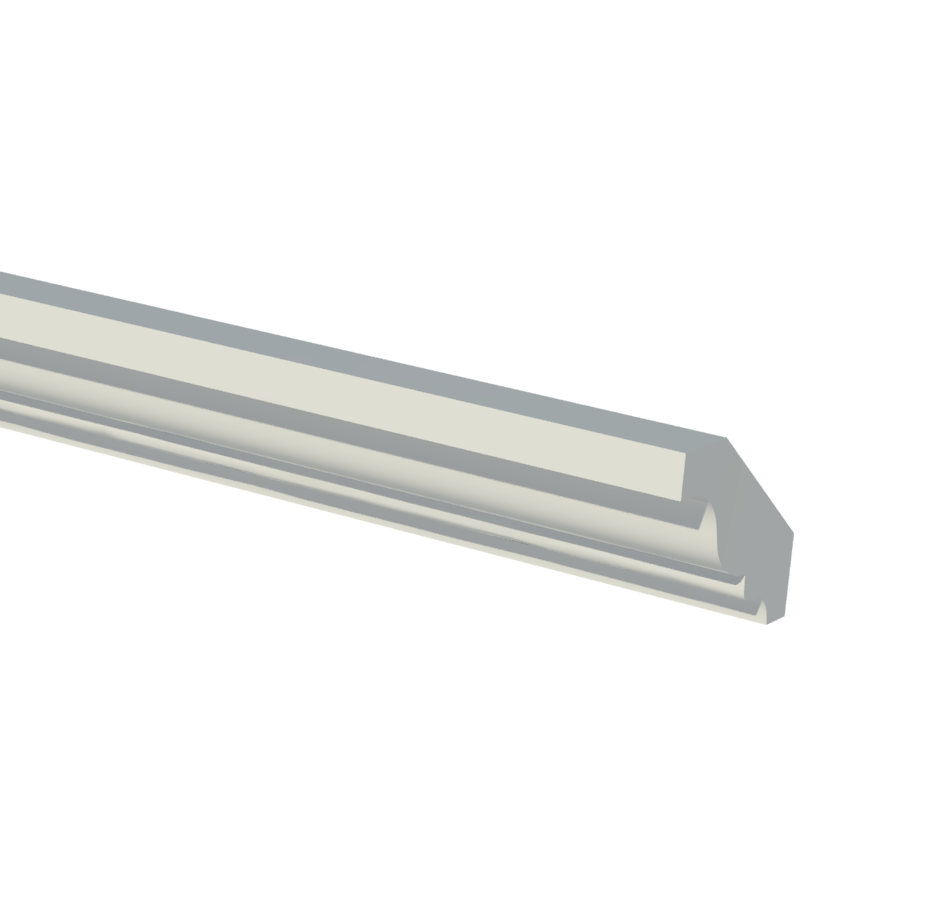 Shaker Light Grey 04" H x 96" L Cabinet Accessory Crown Molding