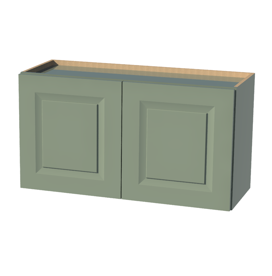 Olive Green  33"W x 18"H x 12"D Wall Cabinet