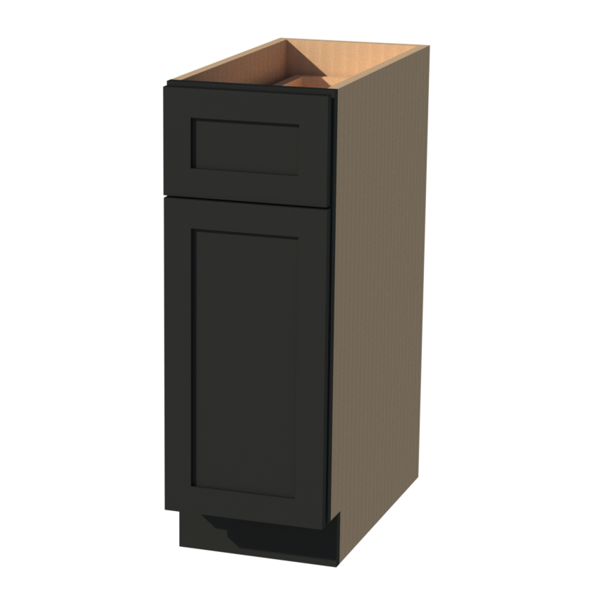 Shaker Black 12" W x 34.5" H x 24" D Base Cabinet
