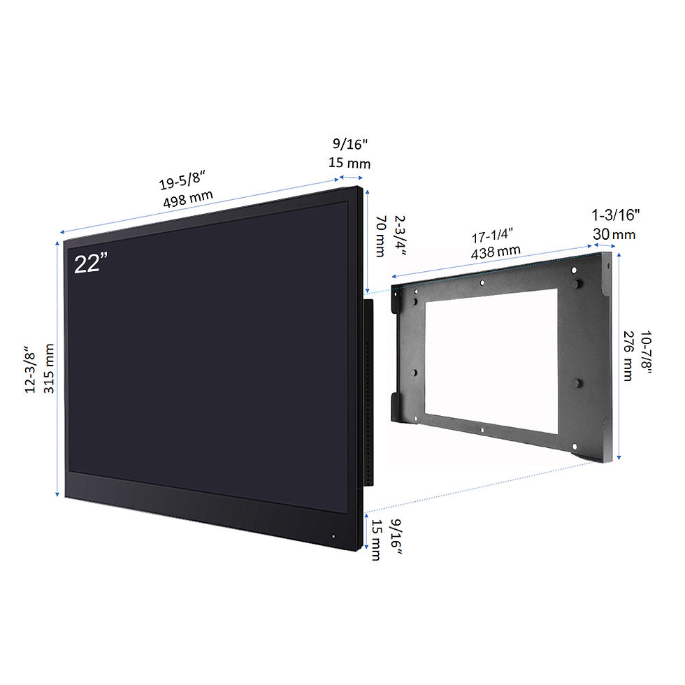 Thumbnail: Souria 22.1 inches Smart Black Color Waterproof Bathroom LED TV for Luxury Hotel