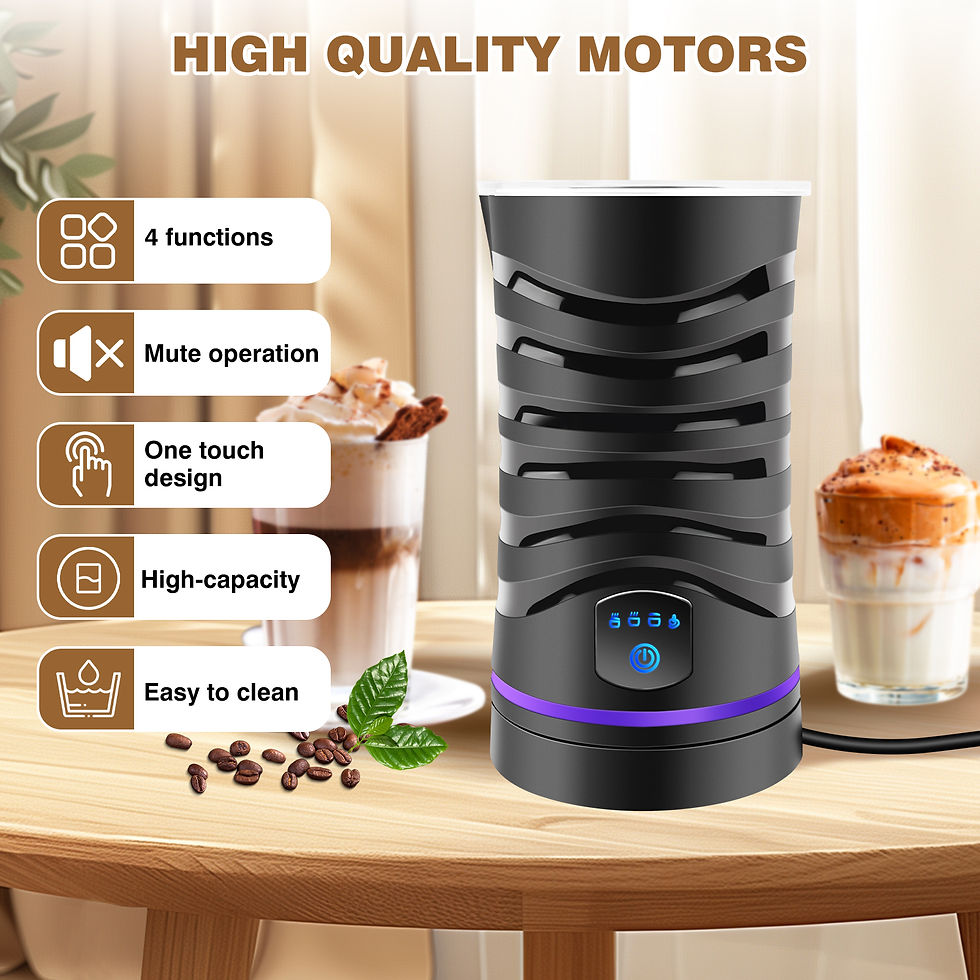 Thumbnail: Hot Chocolate Machine 400W Milk Frothers Milk Steamer, 4 in 1 Electric Corded Mi