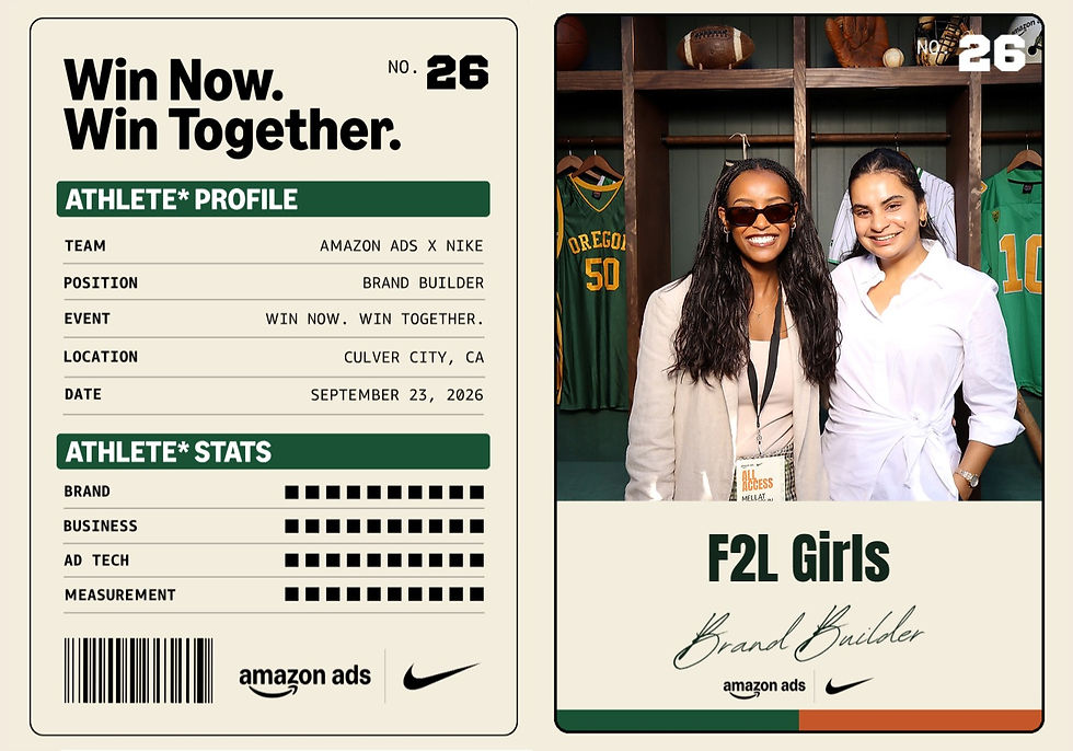 A trading card created for teh Amazon x Nike event