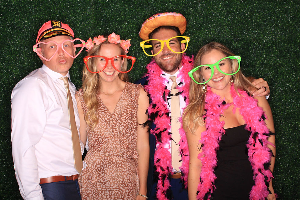 Friends in a photo booth