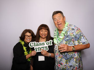 Class of 1975 in the photo booth for their 50th High School reunion in Oceanside ,CA