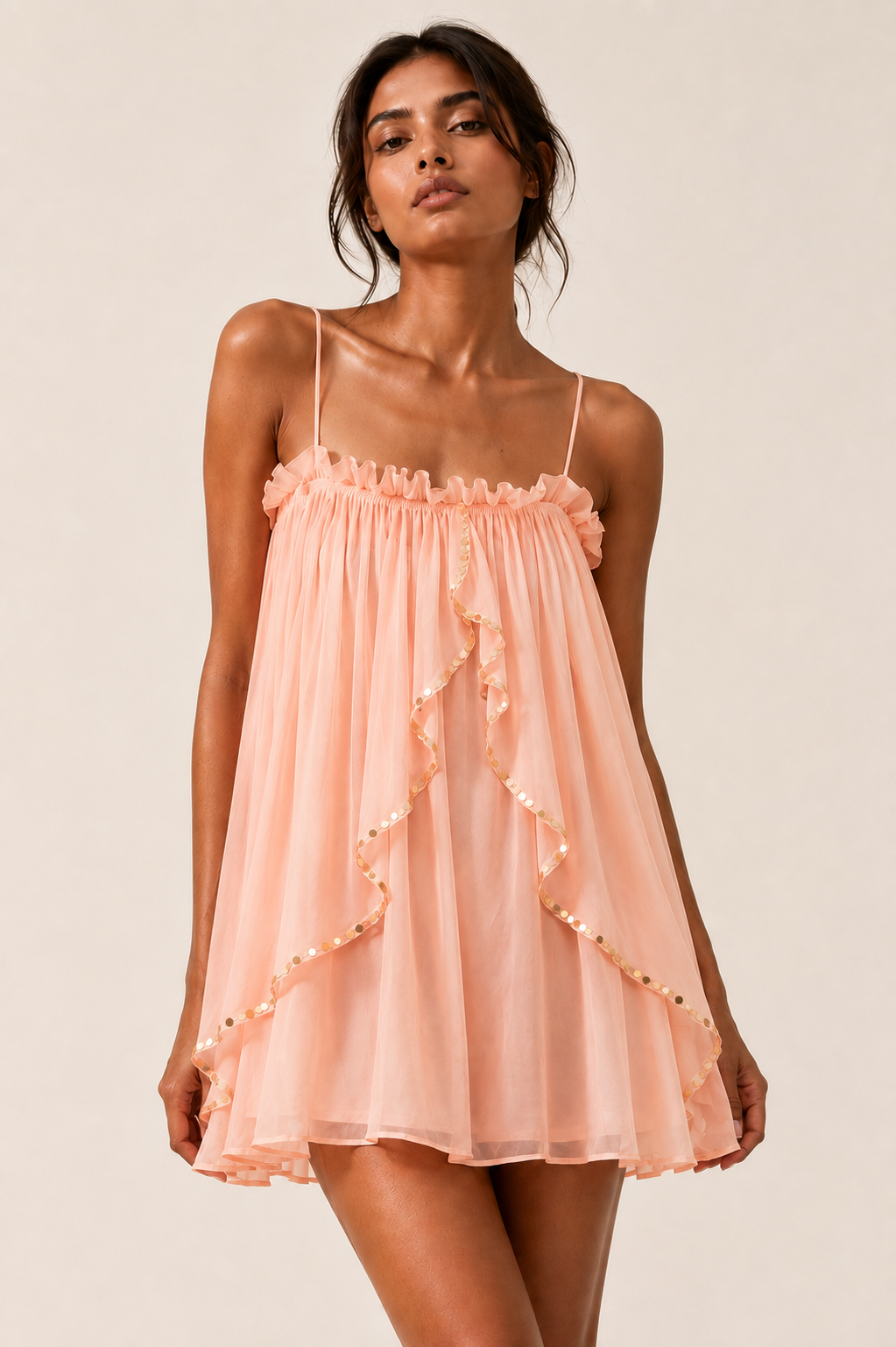 Isla cami dress pink embellished