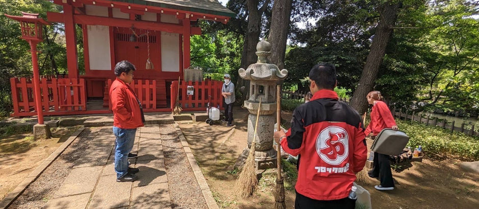 東京第４教区 洗足池弁財天清掃奉仕