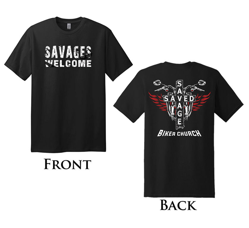 Saved Savage Biker Church Tee
