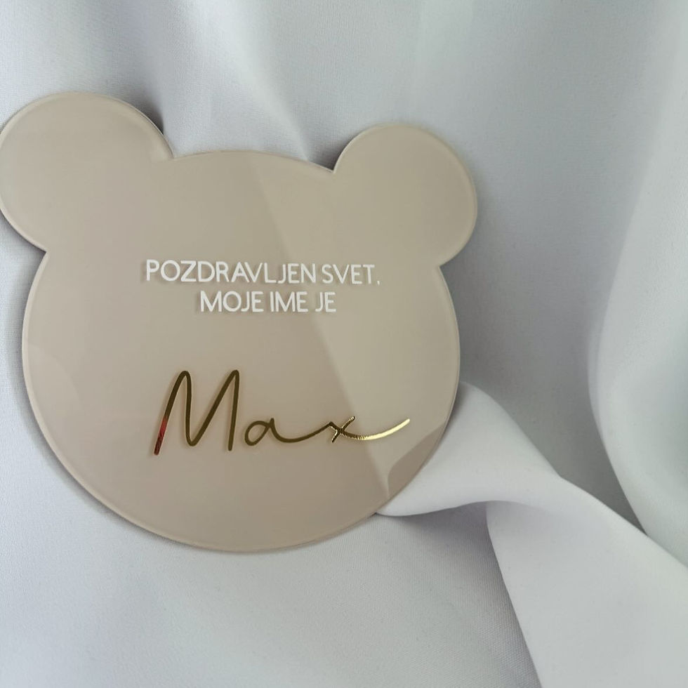 Sličica: OZNANITVENA PLOŠČICA - MEDVEDEK