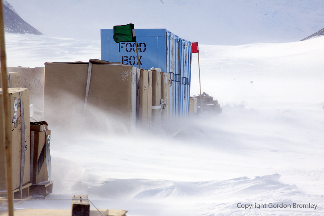 cargo line at Shackleton Camp, Antarctica