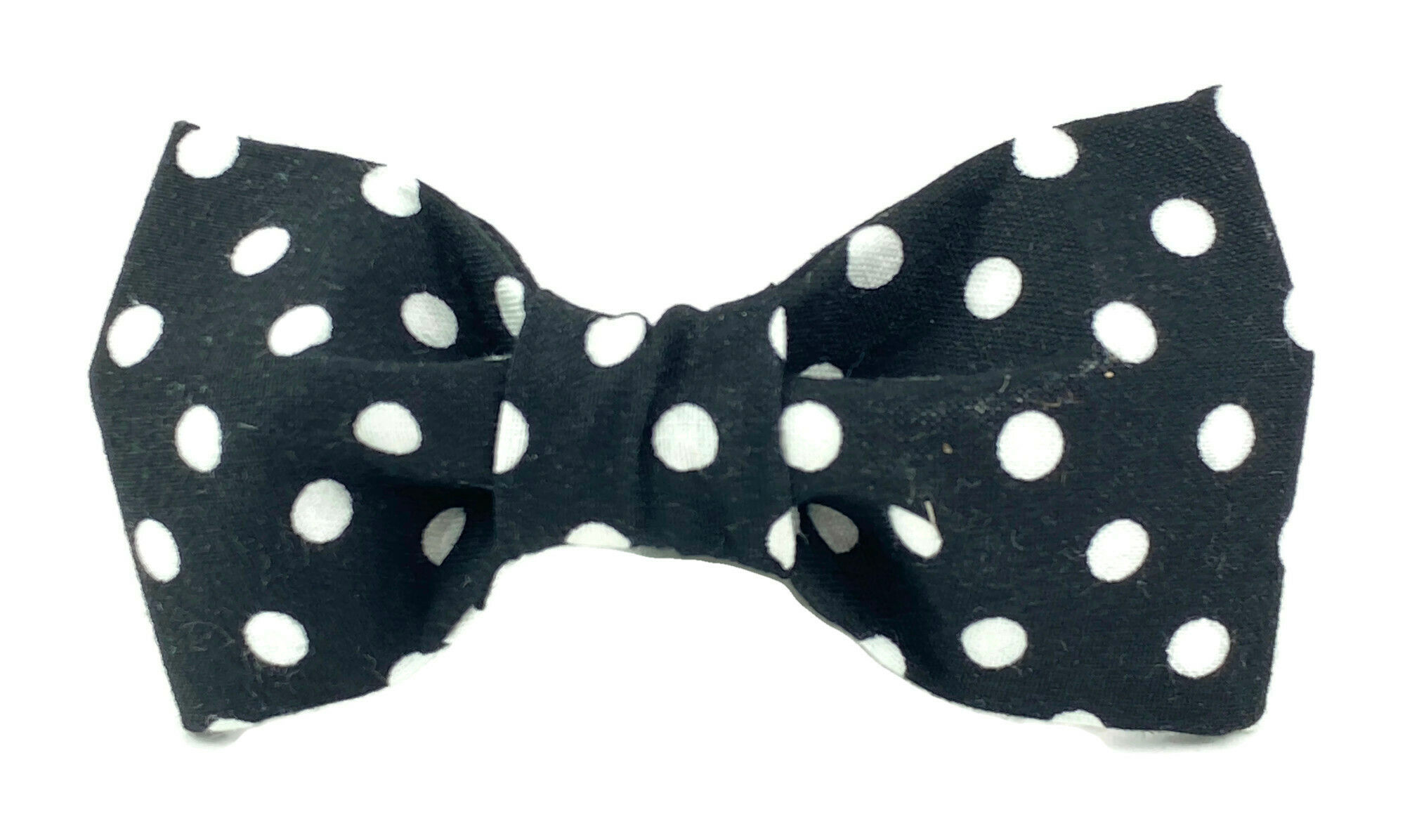 Dog Bow Tie - Black/White Polka Dots
