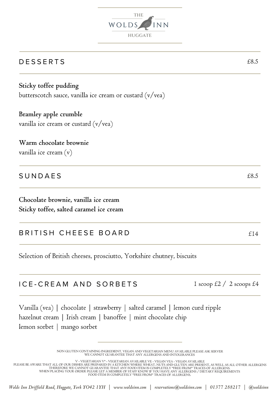 Desserts