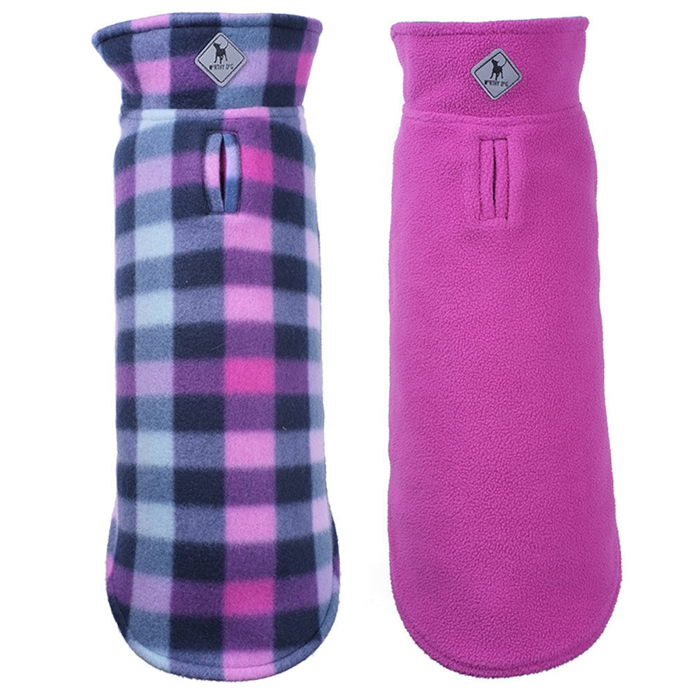 Purple Check Fargo Fleece Reversible Jacket