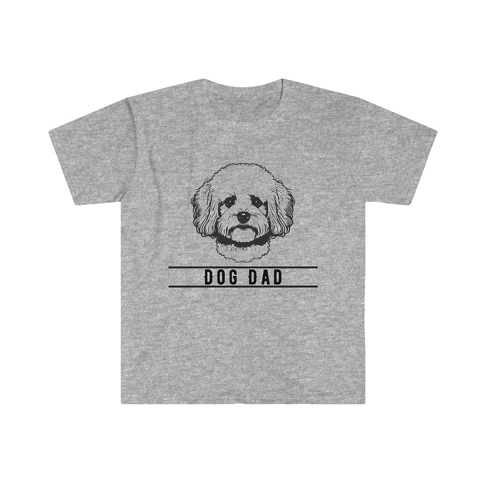 Gray tshirt with bischon face