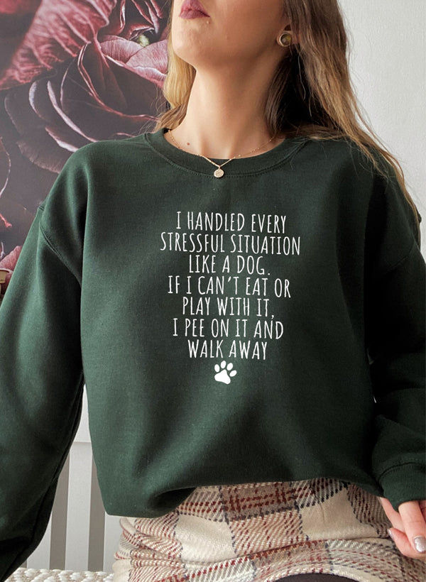 Thumbnail: Green funny dog sweatshirt