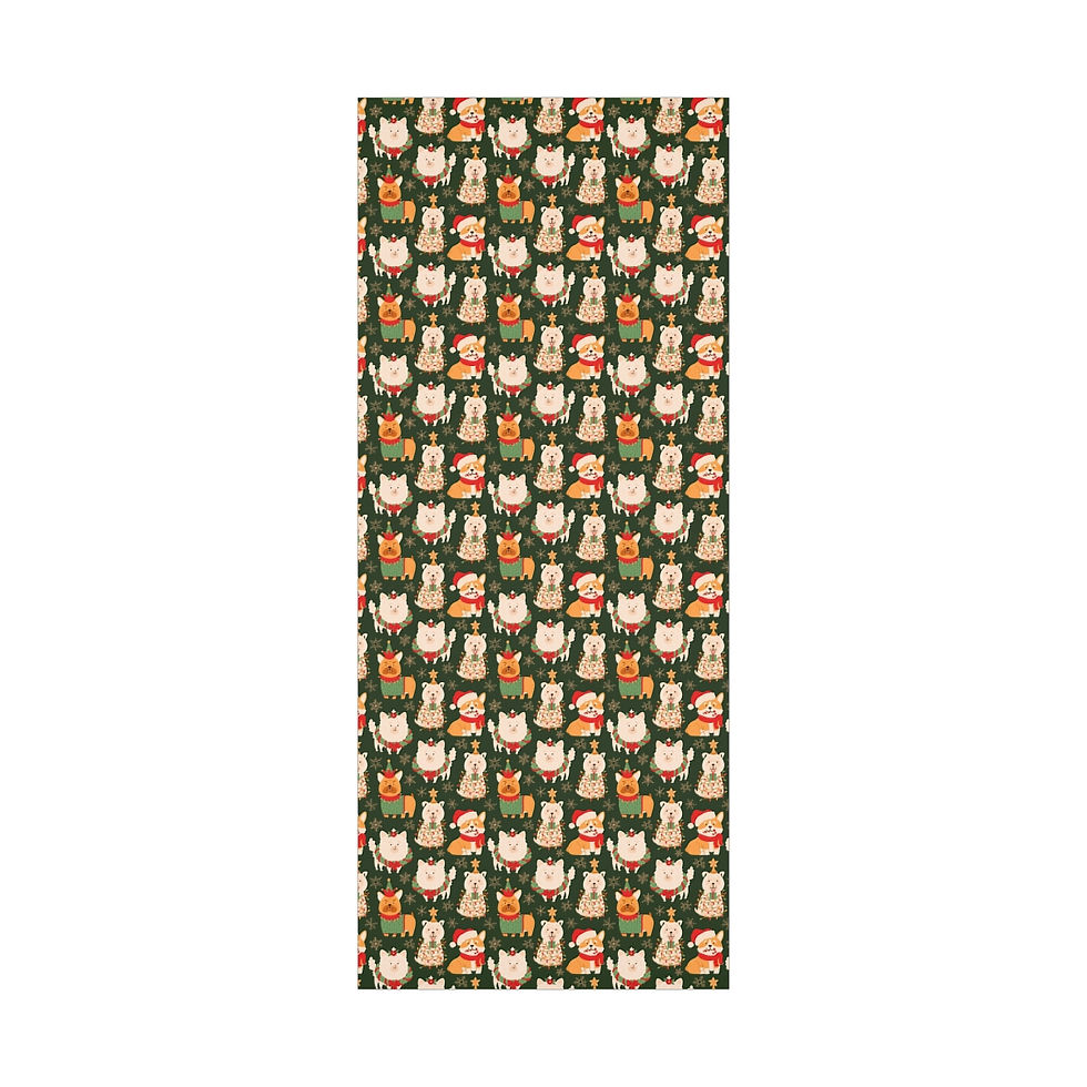 Thumbnail: Large sheet of Christmas Cartoon Dog gift wrap