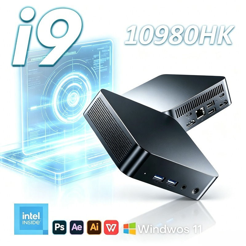2026 MINI PC Windows 11 Pro Core i9 10980HK 32GB RAM 1TB 2TB SSD WIFI 6 BT5.2 4K