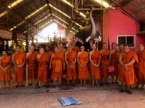 พระครูปริยัตยาคม ทำพิธีเบิกเนตรองค์อินทร์ทรงช้างเอราวัณ