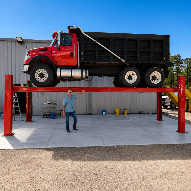 Amgo PRO-40E 40,000lb 4 Post Truck Lift - Extended Length