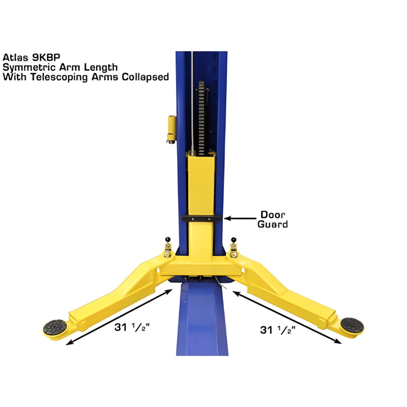 Thumbnail: Atlas 9KBP 9,000 lb 2 Post Lift - Low Ceiling