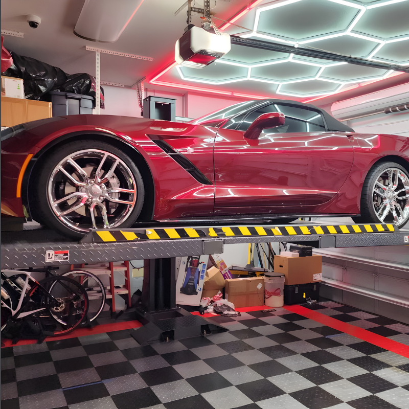 Amgo SPL 6 6,000 lb Single Post Parking Lift - Low Ceiling