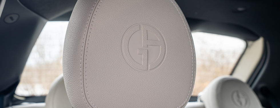 Fiat 500e Giorgio Armani headrest