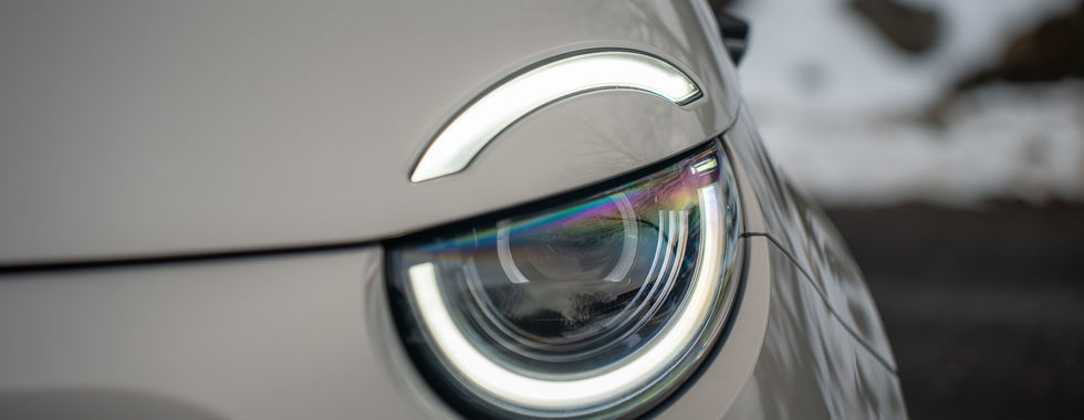 Fiat 500e Giorgio Armani head lights