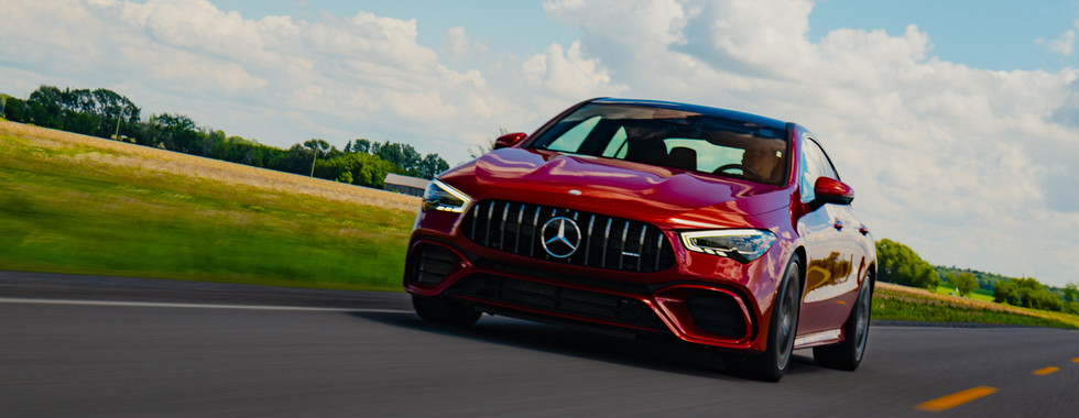 Mercedes-AMG CLA 45 S on the road