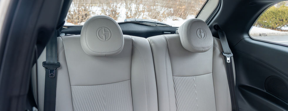 Fiat 500e Giorgio Armani rear seats