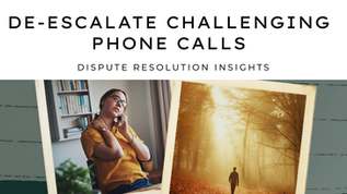 Banner for de-escalating challenging phone calls