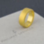 Thumbnail: Solid 22K Gold Hand & Anvil Forged 8 x 2mm Wide-Band Ring