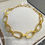 Thumbnail: Solid 22K Gold Oval Link Bracelet