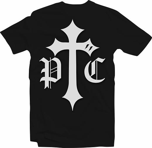 Gothic Cross Tee in Black | Private Team Co.