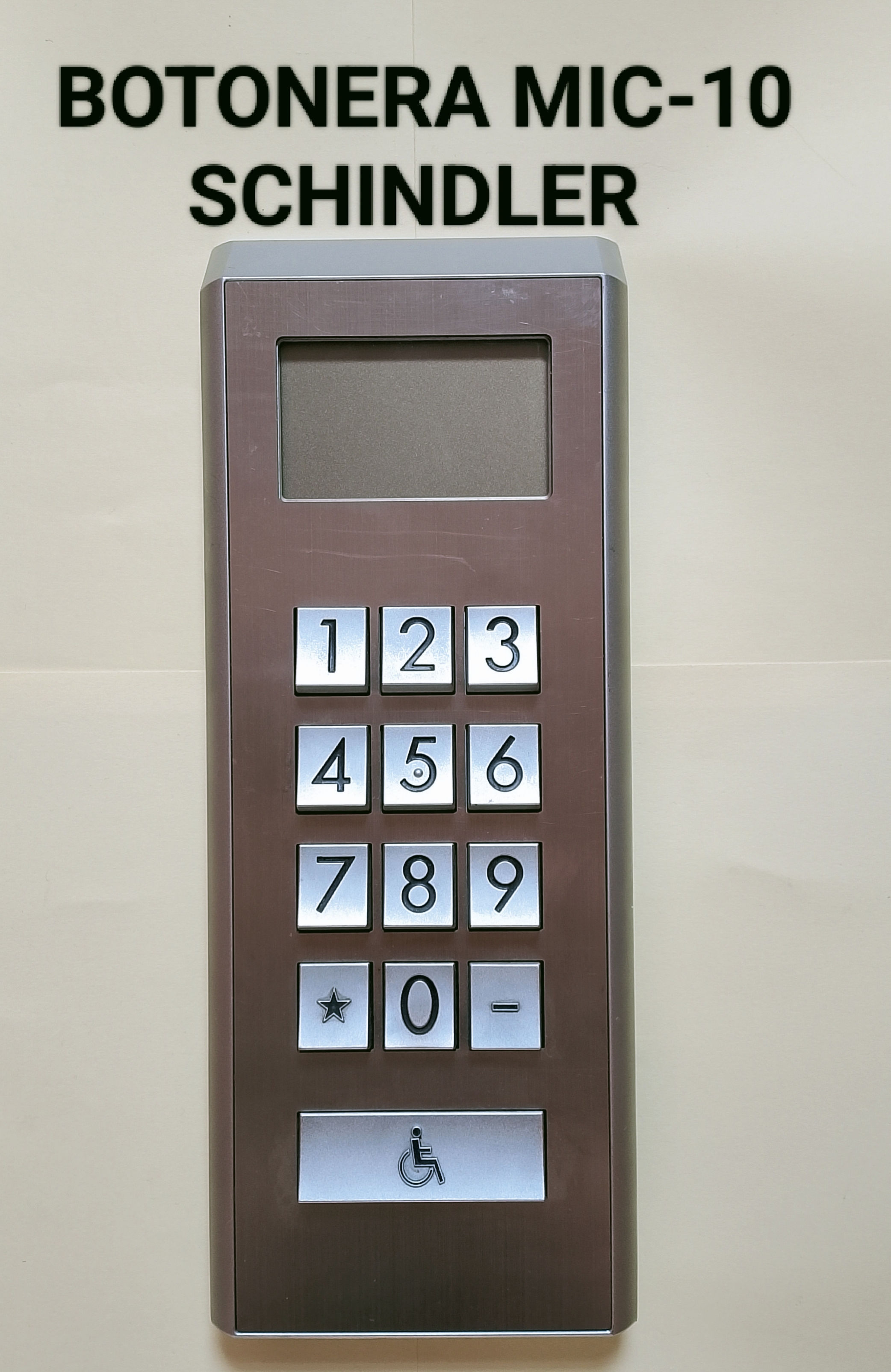 BOTONERA MIC-10 SCHINDLER COLOR GRIS