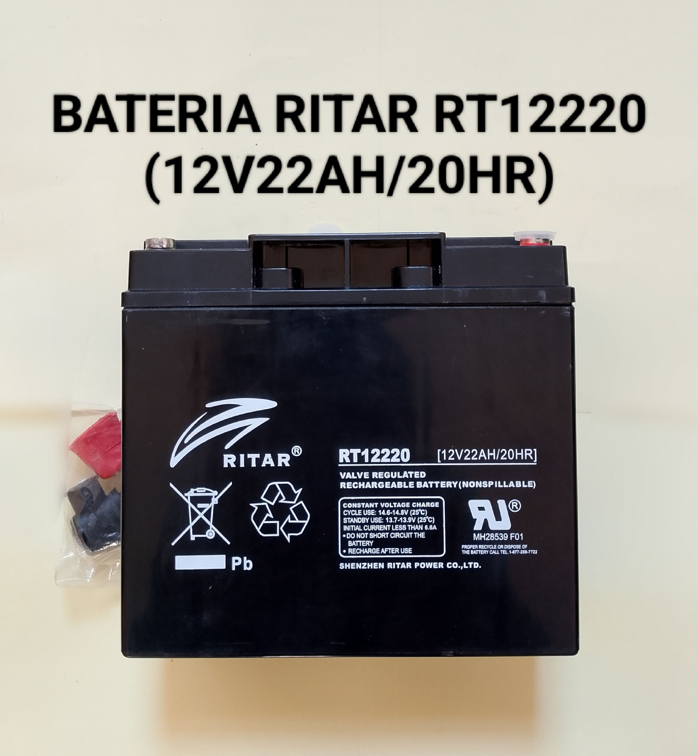 BATERIA RITAR RT12220 (12V 22AH / 20 HR )
