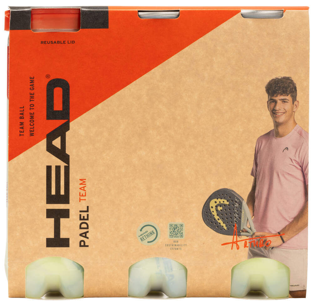 Tripack de 3 balles Head Padel Team