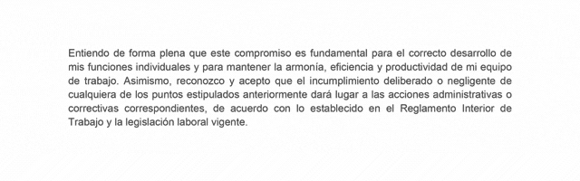 Consecuencias carta compromiso