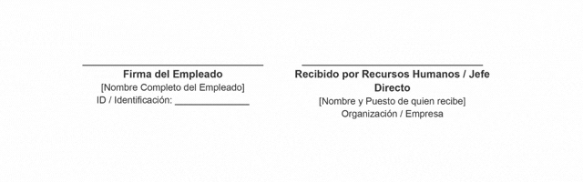 Firma carta de compromiso