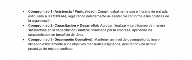 Declaración de compromiso carta compromiso