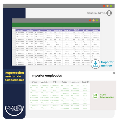 Importación masiva de colaboradores