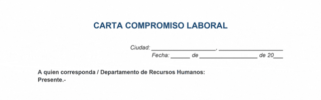 Titulo de la carta compromiso