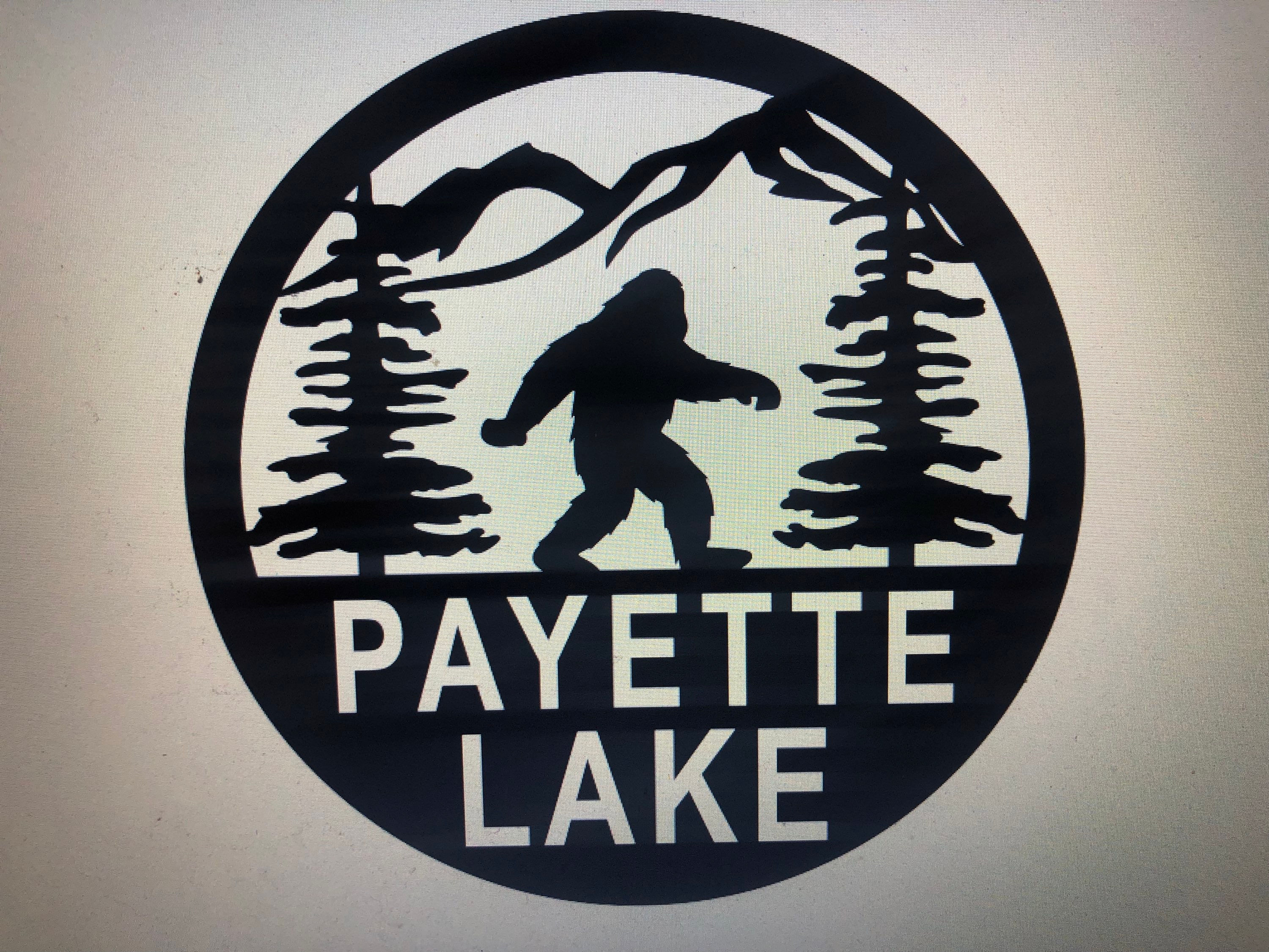 Payette Lake Bigfoot Metal Signs ( pkg of 4) 
